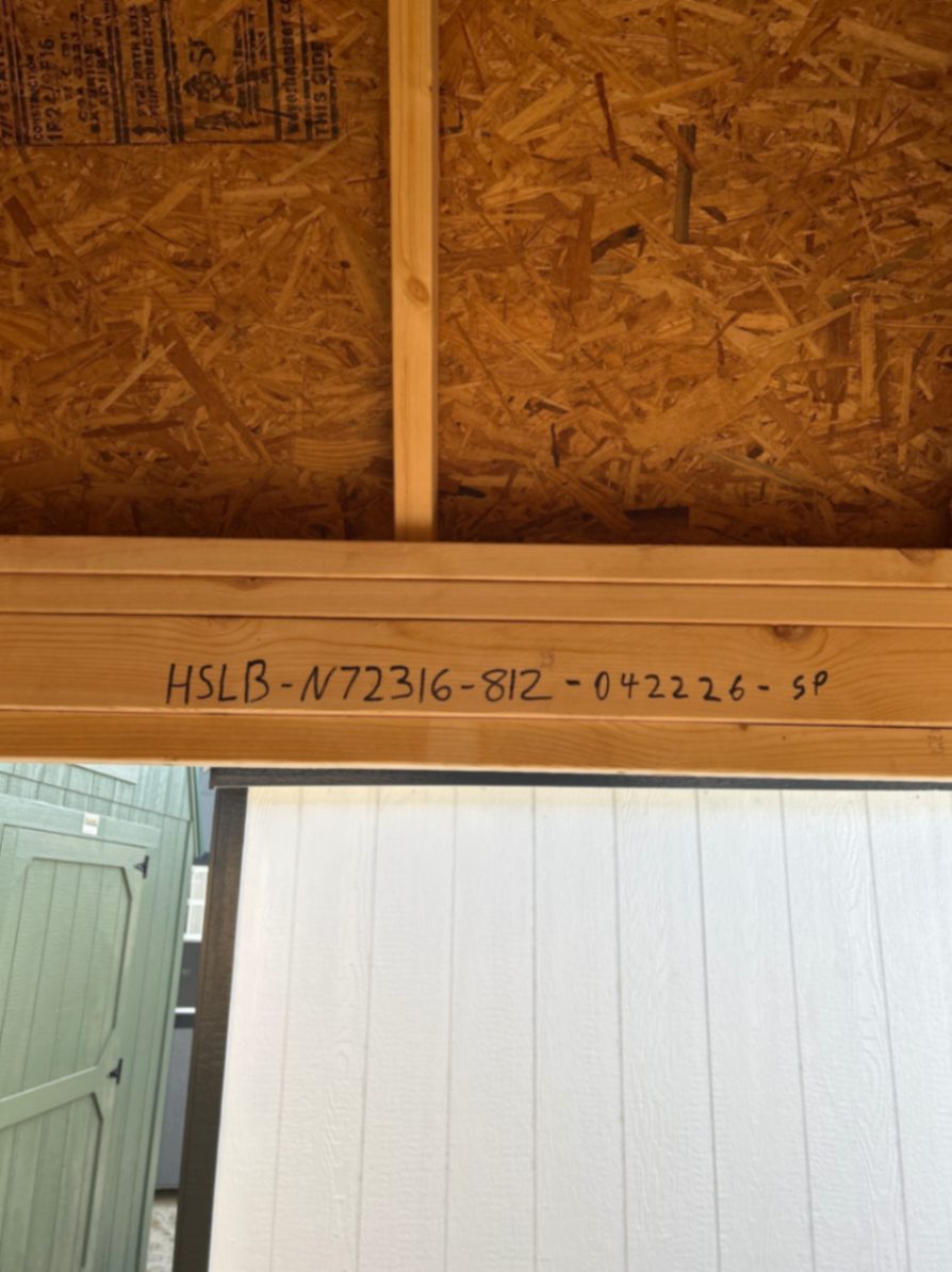 Lofted Barn - 8x12 inside